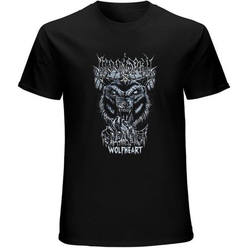 Vvvv Moonspell Wolfheart T-Shirt Mens Unisex Black Tees Vvvv Moonspell Wolfheart T-Shirt Mens Unisex Black Tees