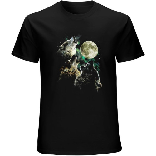 The Mountain Three Wolf Moon T-Shirt Mens Unisex Black Tees The Mountain Three Wolf Moon T-Shirt Mens Unisex Black Tees