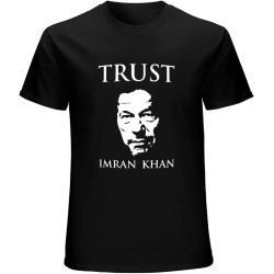 Trust Imran Khan Pakistan Election T-Shirt Mens Unisex Black Tees Trust Imran Khan Pakistan Election T-Shirt Mens Unisex Black Tees
