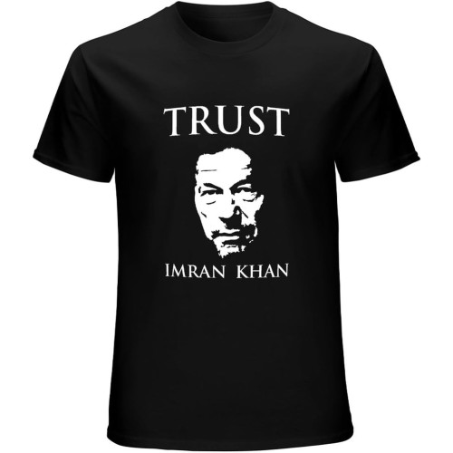 Trust Imran Khan Pakistan Election T-Shirt Mens Unisex Black Tees Trust Imran Khan Pakistan Election T-Shirt Mens Unisex Black Tees