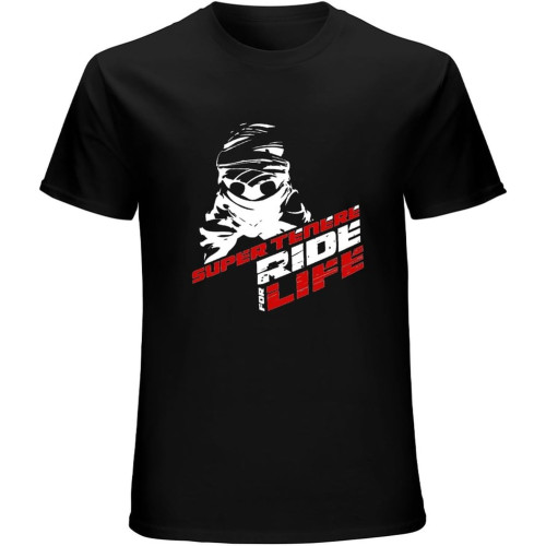 Yam Super Tenere Ride for Life Motorcycles 2019 T-Shirt Mens Unisex Black Tees