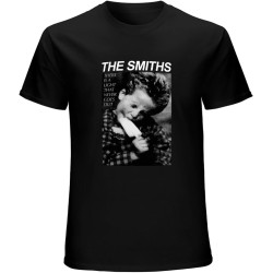 The Smiths There is A Light T-Shirt Mens Unisex Black Tees The Smiths There is A Light T-Shirt Mens Unisex Black Tees