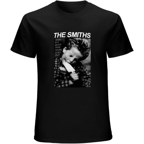 The Smiths There is A Light T-Shirt Mens Unisex Black Tees The Smiths There is A Light T-Shirt Mens Unisex Black Tees