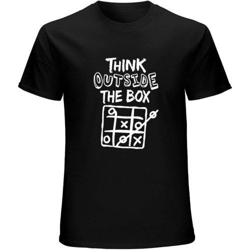 Think Outside The Box T-Shirt Mens Unisex Black Tees