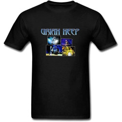 Men's Uriah Heep Band Tour T Shirt Black Men's Uriah Heep Band Tour T Shirt Black