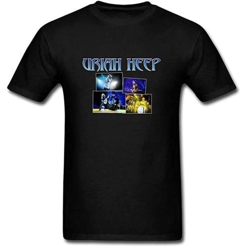 Men's Uriah Heep Band Tour T Shirt Black Men's Uriah Heep Band Tour T Shirt Black