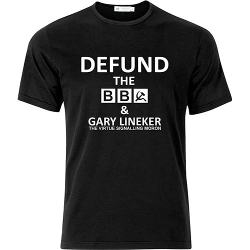 The BBC Lineker Edition Protest Mens T Shirt Black The BBC Lineker Edition Protest Mens T Shirt Black