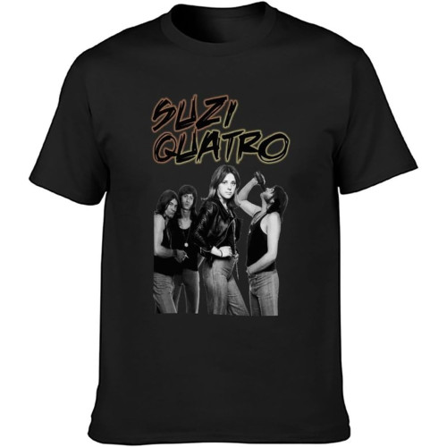 Suzi Quatro Suzi Quatro'73 Hard Rock T-Shirt Mens Unisex Tee T-Shirt Black Suzi Quatro Suzi Quatro'73 Hard Rock T-Shirt Mens Unisex Tee T-Shirt Black