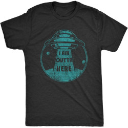 Men's I Am Outta Here Tshirt Funny Alien Abduction Spaceship Graphic Novelty Tee T-Shirt Balck Men's I Am Outta Here Tshirt Funny Alien Abduction Spaceship Graphic Novelty Tee T-Shirt Balck