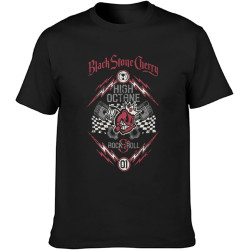 Black Stone Cherry High Octane Vintage Men's Cotton Top T-Shirt Black Black Stone Cherry High Octane Vintage Men's Cotton Top T-Shirt Black