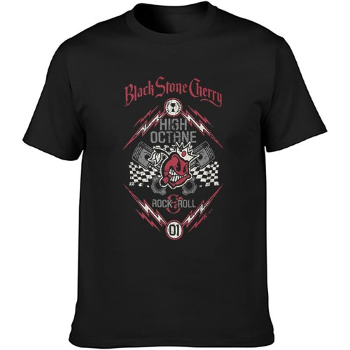 Black Stone Cherry High Octane Vintage Men's Cotton Top T-Shirt Black Black Stone Cherry High Octane Vintage Men's Cotton Top T-Shirt Black