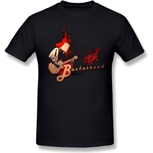 Buckethead Cotton Men's T-Shirts Short Sleeve Black Buckethead Cotton Men's T-Shirts Short Sleeve Black