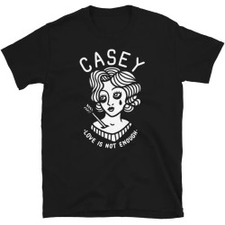 Casey Love is Not Enough Woman with Arrow Melodic Hardcore Band T-Shirt Black Casey Love is Not Enough Woman with Arrow Melodic Hardcore Band T-Shirt Black