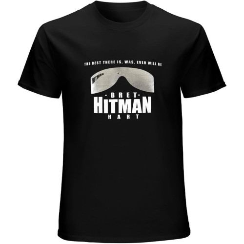 100% Cotton Sportswear Tee Plus Men's T Shirt Bret Hart Hitman Best There is was Ever Will Be Topss