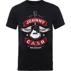 Johnny- Cash Winged Guitar T-Shirt Vintage Gift for Men Funny Tee Black Johnny- Cash Winged Guitar T-Shirt Vintage Gift for Men Funny Tee Black
