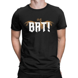 Men's What We Do in The Shadows Bat! T Shirt 100% Cotton Clothes Novelty Short Sleeve Round Neck Tee Shirt Gift Idea T-Shirt Black