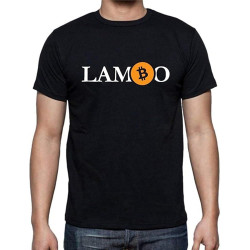 Fashion Men's Short Sleeve Bitcoin BTC Lambo Cryptocurrency Logo T-Shirt Crypto HODL Basic Tops Black