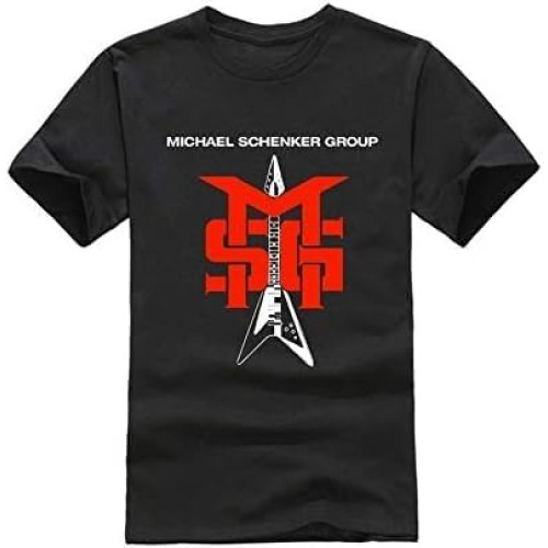 Michael Schenker Group Msg Jazz Men Tshirt Black Michael Schenker Group Msg Jazz Men Tshirt Black