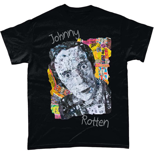 Johnny Rotten Collage Short-Sleeve White Yellow Black Red Mens Women T Shirt 100% Cotton Johnny Rotten Collage Short-Sleeve White Yellow Black Red Mens Women T Shirt 100% Cotton