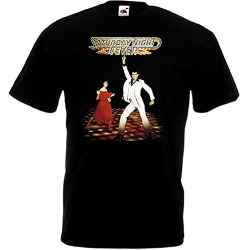 Saturday Night Fever v.2 T-Shirt Black Movie Poster