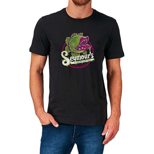 Rew Seymours Organic Plant Food T Shirt Little Shop of Horrors 198'S Cult Movie Black