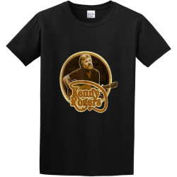 Men's Fashion T Shirts Kenny Rogers Crew-Neck t-Shirt Black Men's Fashion T Shirts Kenny Rogers Crew-Neck t-Shirt Black