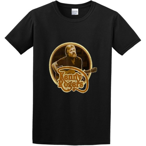Men's Fashion T Shirts Kenny Rogers Crew-Neck t-Shirt Black Men's Fashion T Shirts Kenny Rogers Crew-Neck t-Shirt Black