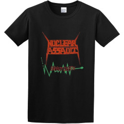 Men's T Shirt Nuclear Assault Brain Death .O.D. Anthrax Exodus Thrash Metal Twin Needle Sleeves and Hem Black Men's T Shirt Nuclear Assault Brain Death .O.D. Anthrax Exodus Thrash Metal Twin Needle Sleeves and Hem Black