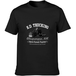 Men's T-Shirt Feel Soft Rd Trucking Convoy Vintage Outlaw Trucker Crew-Neck t-Shirt Black Men's T-Shirt Feel Soft Rd Trucking Convoy Vintage Outlaw Trucker Crew-Neck t-Shirt Black