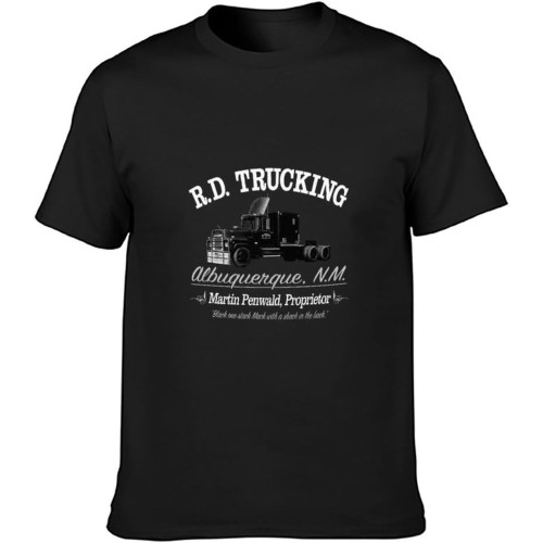 Men's T-Shirt Feel Soft Rd Trucking Convoy Vintage Outlaw Trucker Crew-Neck t-Shirt Black Men's T-Shirt Feel Soft Rd Trucking Convoy Vintage Outlaw Trucker Crew-Neck t-Shirt Black