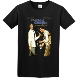 Men's T-Shirt Feel Soft The Odd Couple Comedy Movie Soft and Light Black Men's T-Shirt Feel Soft The Odd Couple Comedy Movie Soft and Light Black