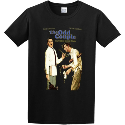 Men's T-Shirt Feel Soft The Odd Couple Comedy Movie Soft and Light Black Men's T-Shirt Feel Soft The Odd Couple Comedy Movie Soft and Light Black
