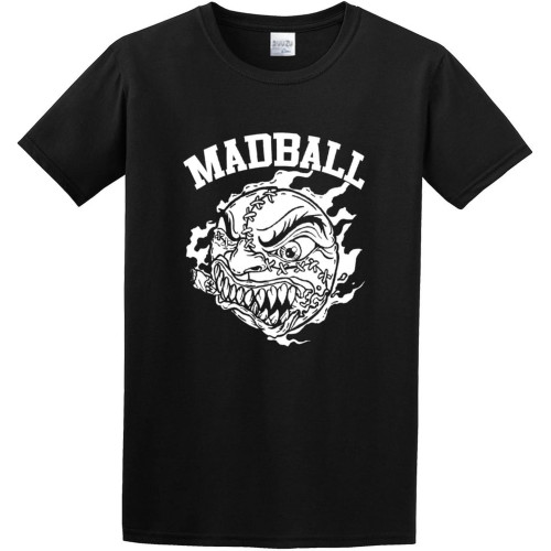 Men's T-Shirt Feel Soft Madball Logo Twin Needle Sleeves and Hem Black Men's T-Shirt Feel Soft Madball Logo Twin Needle Sleeves and Hem Black