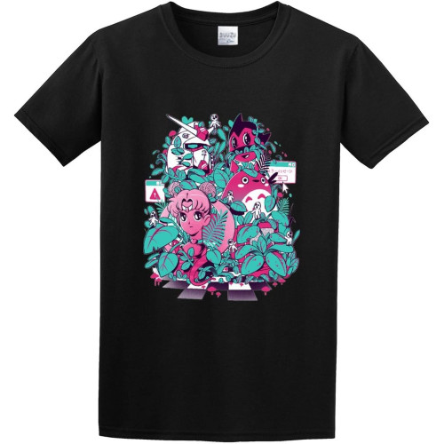 Men's Casual Shirt Animewave Short Sleeves Black Men's Casual Shirt Animewave Short Sleeves Black