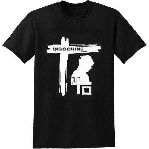 Men's Summer T-Shirt Indochine Groupe Rock T-Shirt Men Casual Unisex Summer Tees Tops Carefully Designed, Every Design is just Right Black