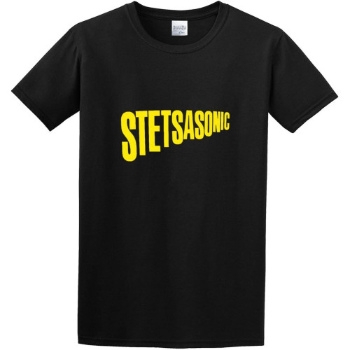 Men's Summer T-Shirt Stetsasonic in Full Gear Blood & No Tears Rap Do not Bleach Black
