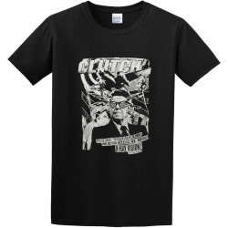 Men's Fashion T Shirts Clutch Uncle Ronnie Button Closure Black