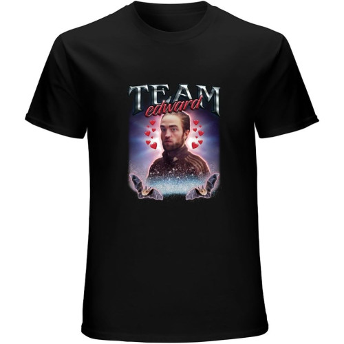 Team Edward Cursed Fan Collage Unisex T-Shirt Graphic Printed Tee Mens Black Shirt