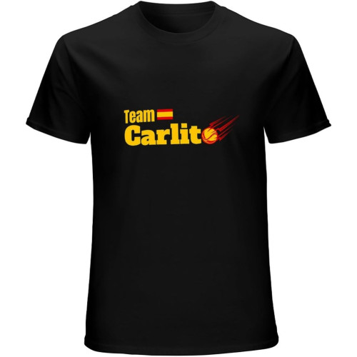 Team Carlos Alcaraz Unisex T-Shirt Graphic Printed Tee Mens Black Shirt Team Carlos Alcaraz Unisex T-Shirt Graphic Printed Tee Mens Black Shirt