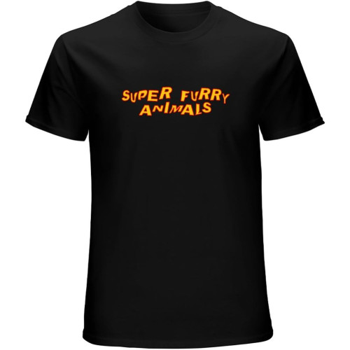 Super Furry Animals Unisex T-Shirt Graphic Printed Tee Mens Black Shirt Super Furry Animals Unisex T-Shirt Graphic Printed Tee Mens Black Shirt