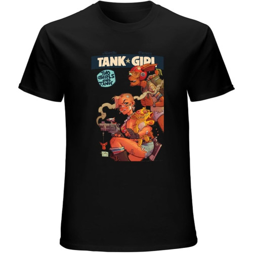 Tank Girl 80 90 Cartoon Punk WAR Unisex T-Shirt Graphic Printed Tee Mens Black Shirt Tank Girl 80 90 Cartoon Punk WAR Unisex T-Shirt Graphic Printed Tee Mens Black Shirt