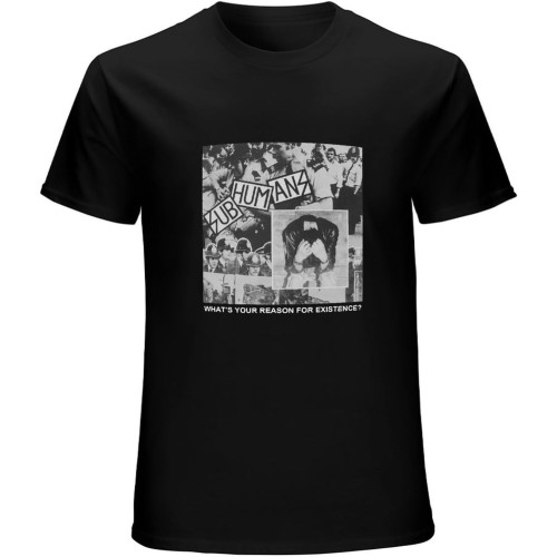 Subhumans Reason for EXISTANCE Unisex T-Shirt Graphic Printed Tee Mens Black Shirt Subhumans Reason for EXISTANCE Unisex T-Shirt Graphic Printed Tee Mens Black Shirt