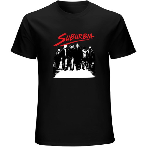 Suburbia Rebel Streets Film Drama Thriller American Unisex T-Shirt Graphic Printed Tee Mens Black Shirt