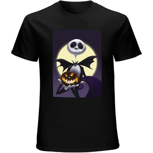 Jack Skellington Unisex T-Shirt Graphic Printed Tee Mens Black Shirt Jack Skellington Unisex T-Shirt Graphic Printed Tee Mens Black Shirt