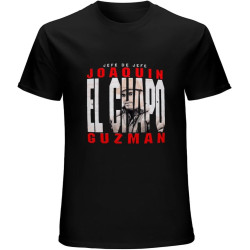 JHC Joaquin Guzman El Chapo Unisex T-Shirt Graphic Printed Tee Mens Black Shirt