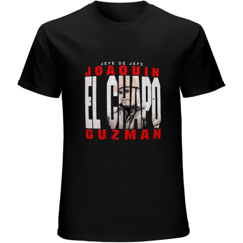 JHC Joaquin Guzman El Chapo Unisex T-Shirt Graphic Printed Tee Mens Black Shirt