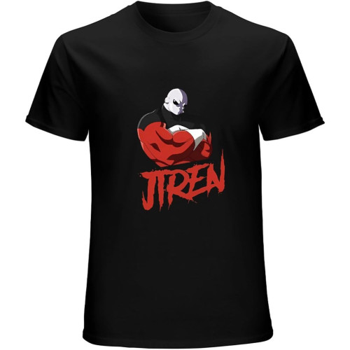 Jiren Hip Hop Unisex T-Shirt Graphic Printed Tee Mens Black Shirt