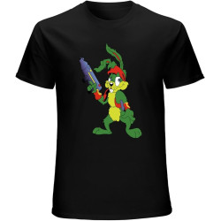 Jazz Jackrabbit Unisex T-Shirt Graphic Printed Tee Mens Black Shirt