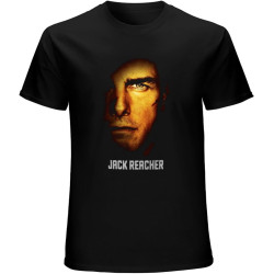 Jack Reacher Movie Poster Unisex T-Shirt Graphic Printed Tee Mens Black Shirt