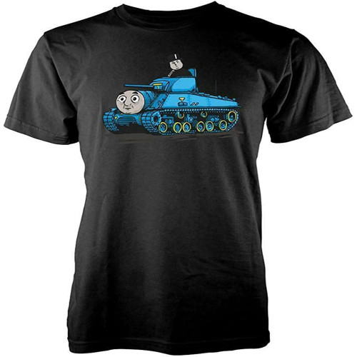 Thomas Tank Engine Fat Controller Tank Mash Up Adult Mens Graphic T Shirt